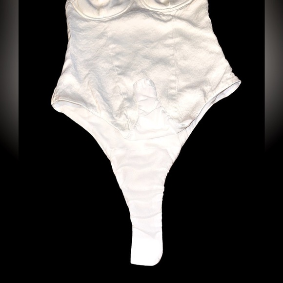 ZARA SATIN EFFECTS BUSTIER BODYSUIT - Picture 5 of 6